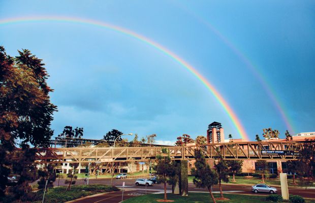 Rainbow over UCI campus