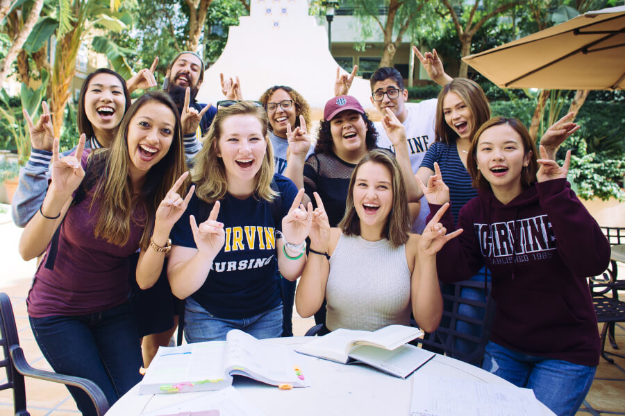 Group of UCI students
