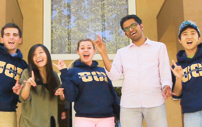 Group of students doing zot