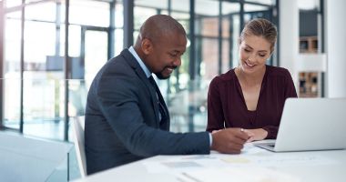 Managers working together